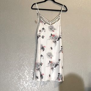 White floral v cut sundress